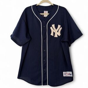 Vintage 90s MLB New York Yankees Derek Jeter Baseball Jersey Size XXL